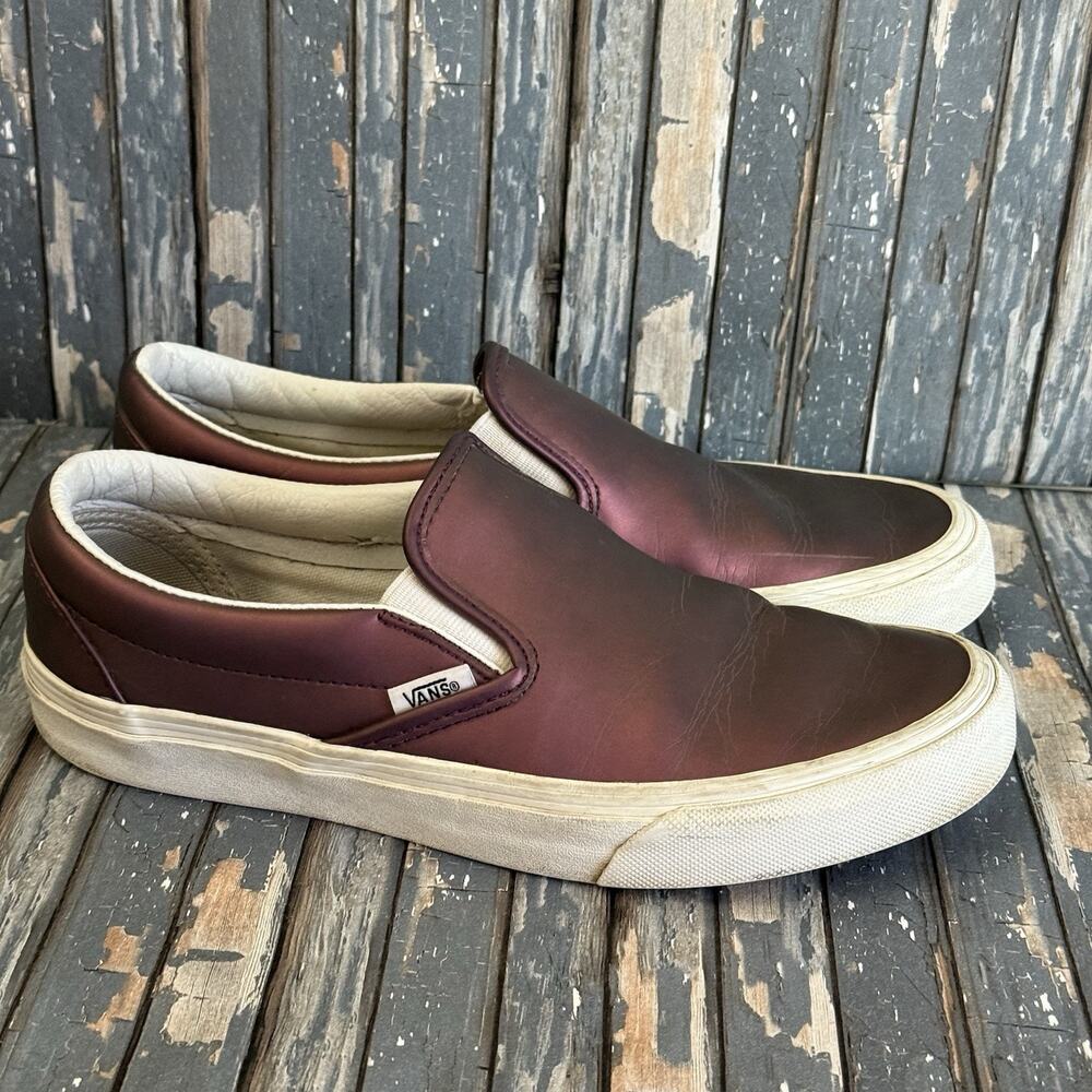 VANS Classic Slip-On- Muted Metallic Purple Sneakers Women’s Size 8.5 Men’s 7